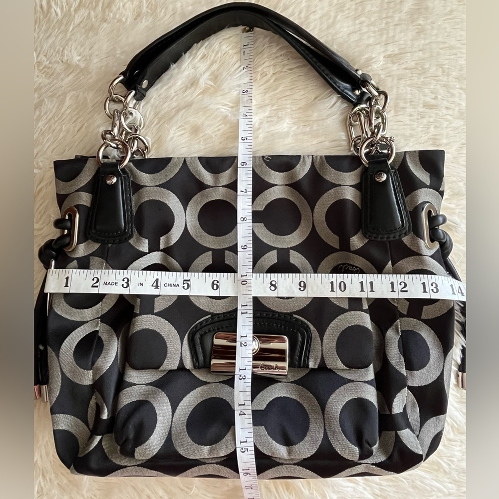 Coach Kristen Black and Gray Patterned Women's Bag - Picture 13 of 15